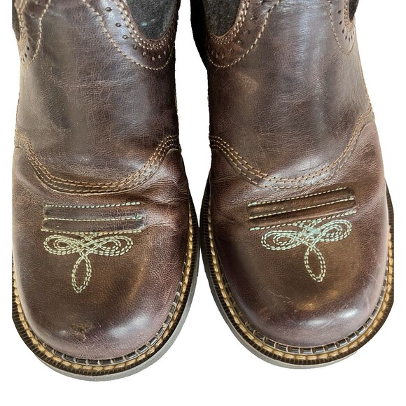 Ariat Fatbaby Heritage Dapper Western Boots Sz 9.5B Womens Brown Turquoise 2480 - Picture 8 of 9